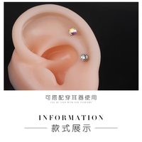 Boucles d'oreilles clous métalliques brillantes uniques en 12 couleurs, simples, en acier inoxydable, vente en gros