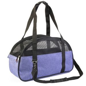 Bolsa de transporte para mascotas, bolsa semicircular de malla transpirable para perros y gatos, portátil para viajes, tamaño pequeño, Color sólido, capacidad de 12 Jin - Product Image 1
