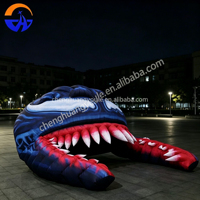 Arche gonflable décorative tête de diable pour entrée de soirée club 2026, arche gonflable décorative dents de diable pour scène DJ