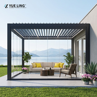 Pergola motorisée à toit à lames orientables en aluminium, personnalisée pour les entrepreneurs et les constructeurs, pergola de jardin et de terrasse, imperméable et offrant une protection contre la pluie