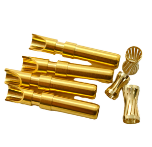 Tıbbi konektör için taç Insert dişi terminali ile 4mm altın kaplama kaynak terminali pirinç pim - Product Image 5