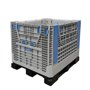 Heavy Duty Industrial Use Plastic Pallet Box Crate Collapsible Bulk Crate Container for Logistics Transport