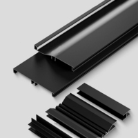 Plinthe de meuble en alliage d'aluminium étanche avec finition anodisée effet bois pour cuisine d'hôtel, plinthe moderne