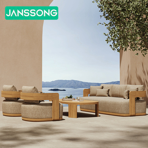 Ensemble de Canapés d'Extérieur de Luxe pour Hôtels et Villas, Mobilier de Jardin en <span class=keywords><strong>Teck</strong></span> pour Terrasses et Resorts - Product Image 2