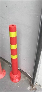 New Red Yellow PVC Plastic Bollard <strong>Post</strong> Warning Road <strong>Traffic</strong> <strong>Post</strong> - Product Image 3
