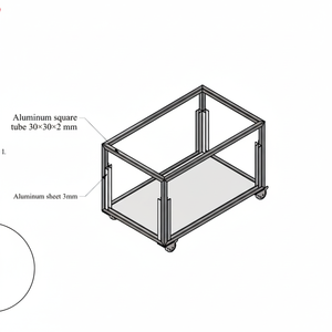 Carreta de aluminio de cuatro ruedas tipo torre OEM - Product Image 1