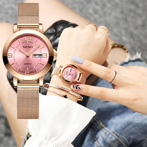 SENO orologi donna impermeabile data settimana acciaio inossidabile signore quarzo Relogio Feminino femminile Montre Reloj Muje orologio per le donne - Product Image 2