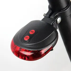 Chất lượng mới xe đạp đèn Laser LED nhấp nháy đèn đuôi ánh sáng phía sau xe đạp xe đạp xe đạp cảnh báo an toàn Led chế độ ánh sáng