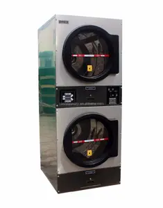 Popular 15/20kg double drum stacked clothes dryer commercial dryer machine drier machine drying for laundromat