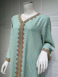Yibaoli - Abaya Kaftan Dubái, Caftán Femenino Bordado con Estampado Dorado, Kaftán Marroquí al por Mayor - Product Image 6