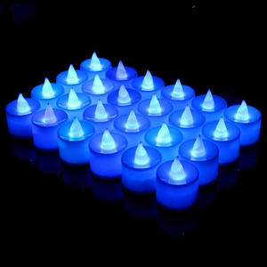 Bateria operado branco colorido Tealight amarelo Flicker flutuante Flameless <span class=keywords><strong>LED</strong></span> redondo coração dos namorados pequenas velas elétricas - Product Image 4