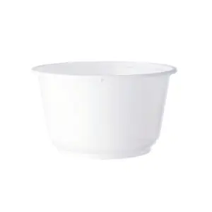 Plastik PP tek kullanımlık beyaz yuvarlak çorba kasesi mikrodalga ısıtmalı paket yemek kabı