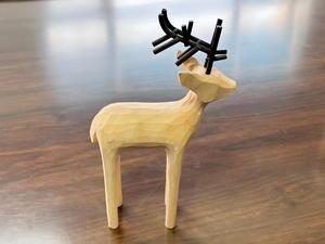 Statues de cerfs sculptées en <span class=keywords><strong>bois</strong></span> personnalisées, lecteur de pensées, figurine de renne en <span class=keywords><strong>bois</strong></span> moderne, décoration de vacances d'hiver - Product Image 4