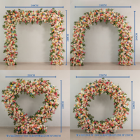 Arche florale en U, fleurs artificielles, toile de fond de mariage, décoration de mariage, orchidée, décor de scène de mariage