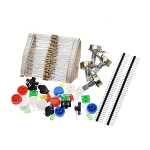 ชุดตัวต้านทานแบบพกพาที่ใช้งานได้สะดวกสำหรับชุดเริ่มต้นอาร์ดูโน่ UNO R3 LED โพเทนชิออมิเตอร์ แทคสวิตช์ พินเฮดเดอร์ - Product Image 1