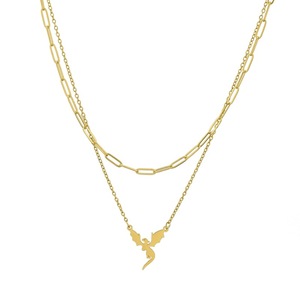 Retro Simple <b>Titanium</b> Steel Pterosaur Shaped Pendant Necklace Gold Silver Plated Unisex's Necklaces Fashion Jewelry Wholesale - Product Image 6