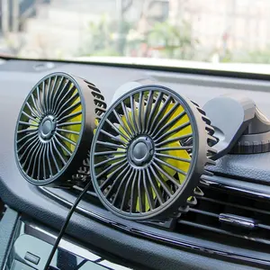 Orijinal fabrika araba çift fan araba iç aksesuarları çift kafa araba fanı kamyon için fırçasız motor F404 hava soğutma