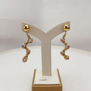 Conjuntos de Joyería de Oro de Dubái, Collar Africano para Novia, Pendientes, Anillo, Pulsera, Conjunto de Joyería de Boda para Mujer de Arabia Saudita, FHK21372 - Product Image 4