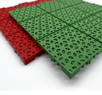 Dalles de sol suspendues antidérapantes en PP, ASF-P1, dalles modulaires hexagonales pour sols sportifs extérieurs, pour les aires de jeux des écoles maternelles