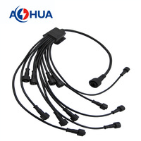 Connecteur en Y étanche pour éclairage LED Câble moulé Répartiteur en Y Faisceau de câbles électriques 2 ~ 4PIN Mâle Femelle 2/3/4 Voies Connecteur de câble