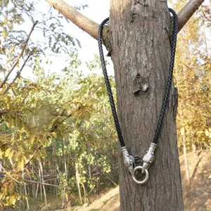 Collar de cadena de cuero con diseño de cuervo vikingo para hombre, amuleto del cuervo de Odín de la mitología nórdica - Product Image 5