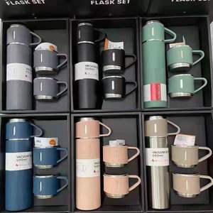 1个保温瓶中的3个盖子-不锈钢防漏保温杯，便携式汽车和家庭使用，商务礼品 - Product Image 1