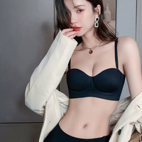 Soutien-gorge push-up sans fil pour femme, grande taille, demi-bonnet, sans couture, sexy, réglable, fin, lingerie transfrontalière