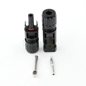<b>Solar</b> <b>Panel</b> <b>Connector</b> Plug Male Female 600V Cable End Matte Finish For Photovoltaic System - Product Image 2