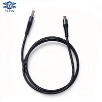 Kabel USB C ke USB C Pengisian Cepat 100W PD untuk Ponsel Apple, Huawei, dan Android, Kabel Data Nilon Terjalin Tipe-C