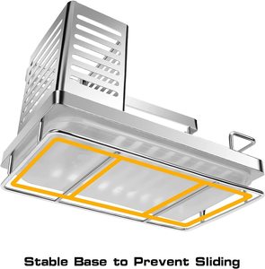 Portaspugna per lavello da cucina, portasapone in spugna per lavello, portaoggetti per strofinacci, Organizer per lavello da cucina in acciaio inossidabile 304 - Product Image 6