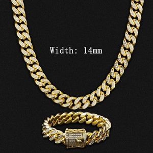 KRKC-cadena cubana de eslabones, collar de eslabones cubanos, chapado en oro de 18k, <span class=keywords><strong>Miami</strong></span>, 12-18mm, envío rápido - Product Image 5