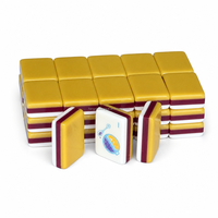 Nouvelle collection 2026 : Jeu de tuiles de Mahjong américain en acrylique gravé et sculpté – Cadeau idéal pour le divertissement et les jeux de société (Mahjong, Échecs, Café à Paris)