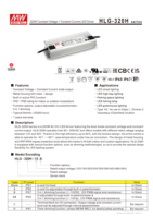 Pilote de HLG-320H-54AB Meanwell 320W 54V tension constante + courant LED IP65 alimentation à découpage étanche
