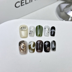 <span class=keywords><strong>Uñas</strong></span> Postizas <span class=keywords><strong>de</strong></span> <span class=keywords><strong>San</strong></span> <span class=keywords><strong>Valentín</strong></span> al por Mayor, 10 Piezas, Rojas, <span class=keywords><strong>Cortas</strong></span>, <span class=keywords><strong>de</strong></span> Cobertura Completa, Hechas a Mano, con Diseño <span class=keywords><strong>de</strong></span> Almendra Cuadrada, para Dedos - Product Image 2