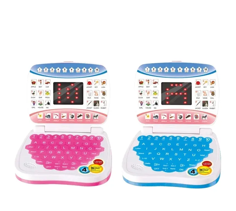 Mini ordenador portátil para niños, juguete educativo para edades tempranas, inglés, máquina de aprendizaje, ordenador portátil
