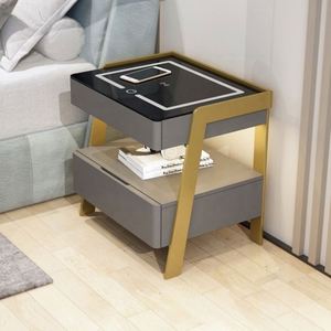 <span class=keywords><strong>Table</strong></span> de chevet intelligente moderne avec nouveau design, mobilier de maison avec port de charge sans fil USB Type C, petite <span class=keywords><strong>table</strong></span> d'appoint pour chambre à coucher - Product Image 6