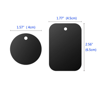 Plaques métalliques rectangulaires adhésives personnalisées pour support magnétique universel, plaque métallique pour support de téléphone magnétique, utilisation sur bureau, réglable