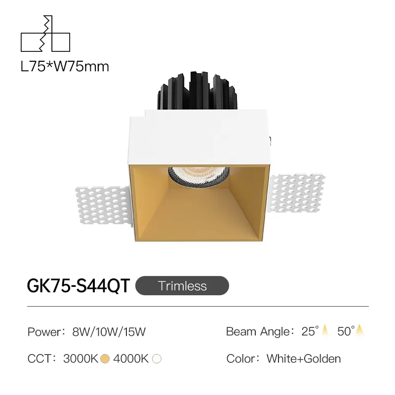 XRZLux 10W 10 COB tavan ışığı gömme su geçirmez IP44 LED Downlight kapalı banyo aydınlatma lambaları kare LED spot