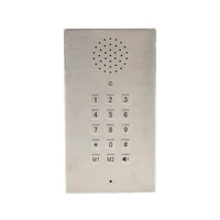 Conception robuste en acier inoxydable avec clavier numérique complet et touches de numérotation rapide, interphone industriel mural mains libres
