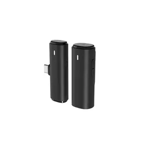 AKaudio Beliebte 2,4 GHz AKmic 2 in 1 Mini-Mikrofon Einfacher Clip zum Singen Blogging Vlogging Recorder Drahtloses Lavalier-Mikrofon