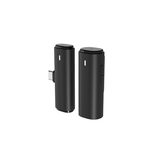 AKmic 2 in 1 2.4GHz Wireless Lavalier Microphone Mini Clip on Mic for Vlogging Blogging Video Recording