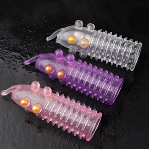 Wolf Fang Sheath <b>TPE</b> Transparent Adult Stimulation Masturbation Wearable Extended Sheath - Product Image 1