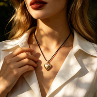 Colliers tendance 2026, bijoux romantiques hypoallergéniques, collier en acier inoxydable 316l en forme de cœur pour femmes