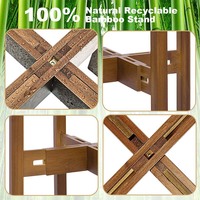 Étagères de présentoir de plantes en pot de bureau simples supports en bois dur d'érable d'intérieur support de plante réglable support de plante stable d'intérieur