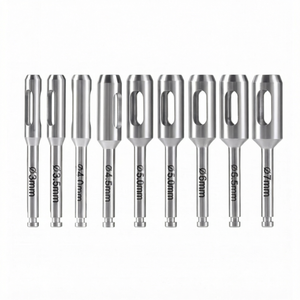 Kit de herramientas dentales de baja velocidad para perforación de tejido dental, fresa de acero inoxidable de tipo largo para implantes dentales y perforación ósea - Product Image 1