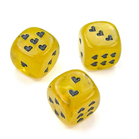 Dés imprimés personnalisés en résine 6 faces dés en plastique 16mm 30mm 40mm D6 dés en acrylique pour jeu de société