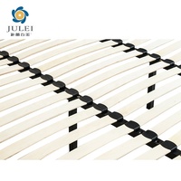 Sommier de lit en métal de haute qualité au design moderne avec lattes en bois, taille personnalisable, montage facile, capacité 300-350 kg