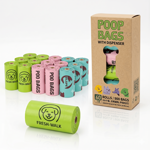 Dog Poop Bags 270 Count Premium <b>Compostable</b> Extra Thick Leak Proof Scented with Holder - Product Image 3