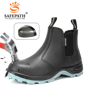 Fabrieks Anti-Smashing Anti-Doorprik Koeienhuid Chelsea Stalen Teen Waterdichte Heren Industriële Schoenen Werkveiligheidsschoenen - Product Image 4
