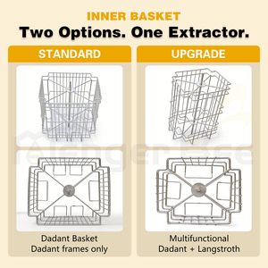 Extractor de Miel Manual Dadant de 4 Cuadros MengerBee, Componentes Centrales de Engranajes de Acero Inoxidable, Equipo de Apicultura Certificado, 1 Año de Garantía - Product Image 6
